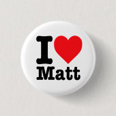"Ik hou van Matt" Ronde Button 3,2 Cm (Voorkant)
