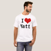 Ik hou van Matt T-shirt (Voorkant volledig)
