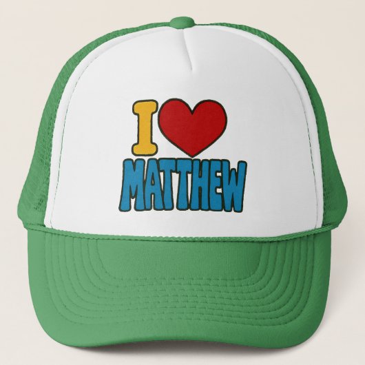 Ik hou van Matthew I Heart Matthew Trucker Pet (Voorkant)