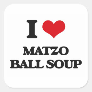 Ik hou van Matzo Ball Soup Vierkante Sticker