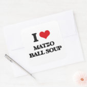 Ik hou van Matzo Ball Soup Vierkante Sticker (Envelop)