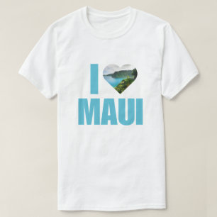 Ik hou van Maui Hawaii Schattige Hawaiiaanse Vakan T-shirt