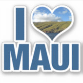 Ik hou van Maui Hawaii Sticker (Voorkant)