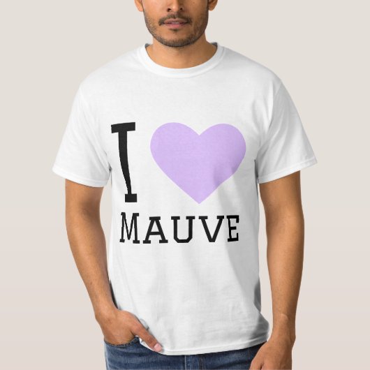 Ik hou van mauve t-shirt (Voorkant)