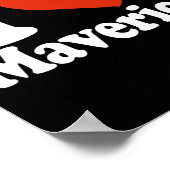 Ik hou van Maverick, Ik Hart Maverick, Rode Hart V Poster (Hoek)