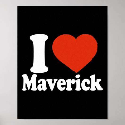 Ik hou van Maverick, Ik Hart Maverick, Rode Hart V Poster (Voorkant)