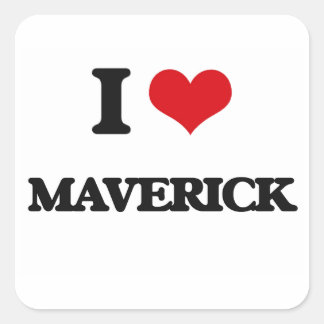 Ik hou van Maverick Vierkante Sticker