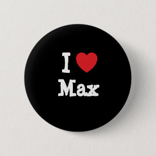 Ik hou van Max hart aangepast aan maat Ronde Button 5,7 Cm
