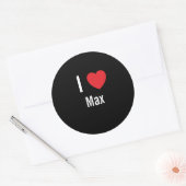 Ik hou van Max Ronde Sticker (Envelop)