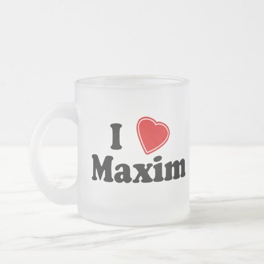 Ik hou van Maxim Matglas Koffiemok (Links)
