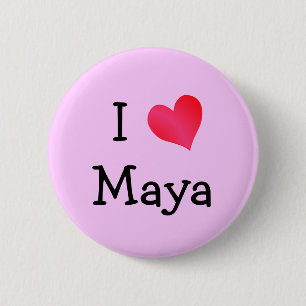 Ik hou van Maya Ronde Button 5,7 Cm