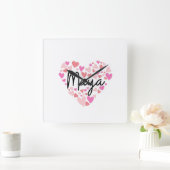 Ik hou van Maya Vierkante Klok (Huis)