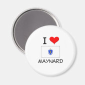 Ik hou van Maynard Massachusetts Magneet (Voorkant / Achterkant)