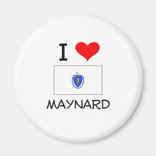 Ik hou van Maynard Massachusetts Magneet (Voorkant)