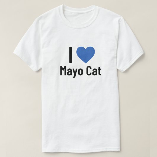 Ik hou van Mayo Cat T-shirt (Design voorkant)