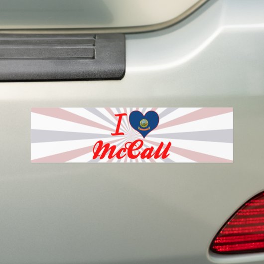 Ik hou van McCall, Idaho Bumpersticker (Op auto)