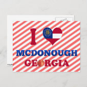Ik hou van McDonough, Georgia Briefkaart (Voorkant / Achterkant)
