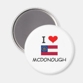 Ik hou van MCDONOUGH Georgia Magneet (Voorkant / Achterkant)