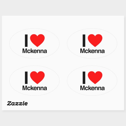 ik hou van mckenna ovale sticker (Vel)