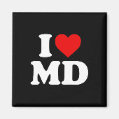 Ik hou van Md Heart Maryland Magneet (Voorkant)