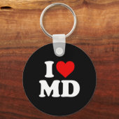 Ik hou van Md Heart Maryland Sleutelhanger (Voorkant)