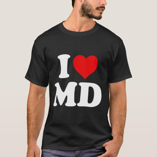 Ik hou van Md Heart Maryland T-shirt (Voorkant)