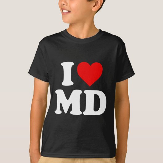 Ik hou van Md Heart Maryland T-shirt (Voorkant)