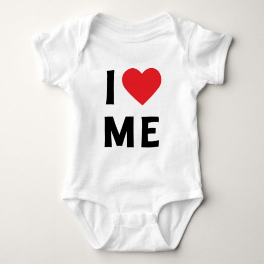 Ik hou van me. Baby Unisex Romper (Voorkant)
