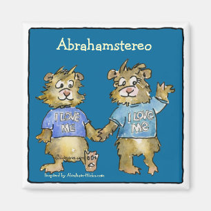 Ik hou van me Cartoon hamsters schattige magneet