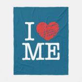 Ik hou van me fleece deken (Voorkant)