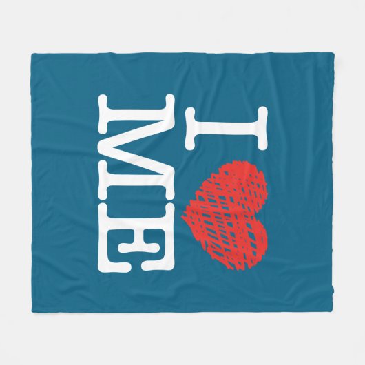 Ik hou van me fleece deken (Voorkant (Horizontaal))