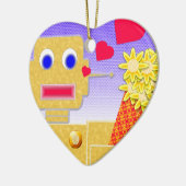 Ik hou van me, ik ben een Bot Keramisch Ornament (Links)