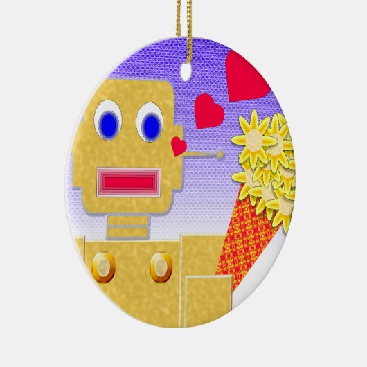 Ik hou van me, ik ben een Bot Keramisch Ornament (Rechts)