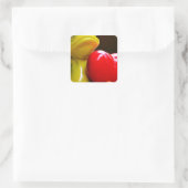 Ik hou van me...Ik ben Lonley. Vierkante Sticker (Tas)