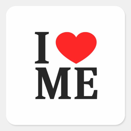 ❤️ ik hou van me... ik HEART ME Vierkante Sticker (Voorkant)