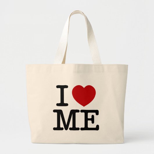 Ik hou van me Ik hoor zelfrespect voor zelfvertrou Grote Tote Bag (Voorkant)