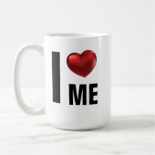 Ik hou van me mok grappige Valentijnsdag cadeau id (Links)