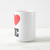 Ik hou van me Monogram Script inspirerend Koffiemok (Center)