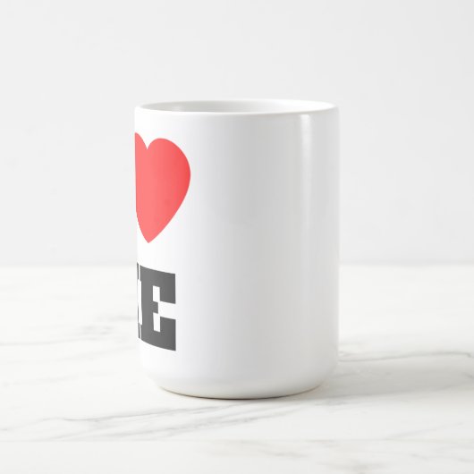 Ik hou van me Monogram Script inspirerend Koffiemok (Center)