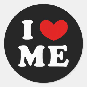 Ik hou van me ronde sticker