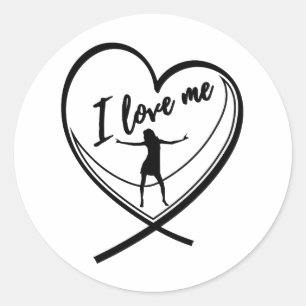 Ik hou van me ronde sticker