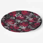 Ik hou van me. Roos , rode rozen , rode rozen , wa Papieren Bordje (Gekanteld)