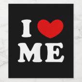 Ik hou van me wijn etiket (Enkel label)