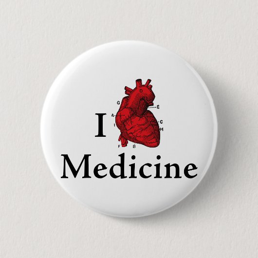 Ik hou van Medicine Ronde Button 5,7 Cm (Voorkant)