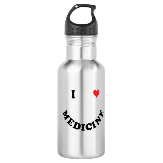 Ik hou van Medicine Waterfles (Voorkant)
