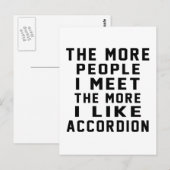 Ik hou van meer cordion briefkaart (Voorkant / Achterkant)