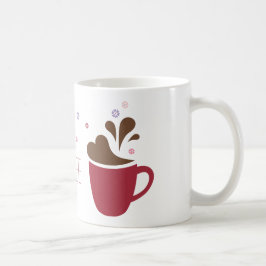 Ik hou van ____ meer dan koffie, rood. koffiemok