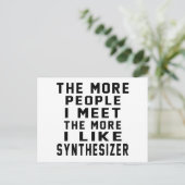 Ik hou van meer Synthesizer Briefkaart (Staand voorkant)