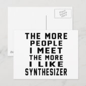 Ik hou van meer Synthesizer Briefkaart (Voorkant / Achterkant)