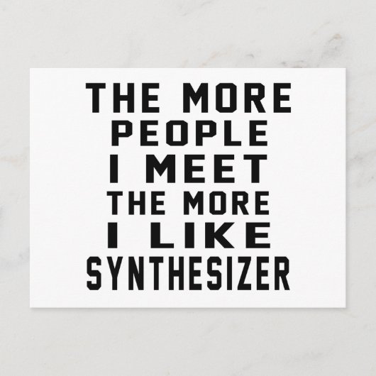Ik hou van meer Synthesizer Briefkaart (Voorkant)